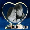 3D Laser Engraving Heart Shape Crystal Engagement Gifts