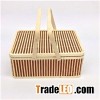 portable single-layer rectangular bamboo box
