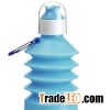 BPA And Latex Free Portable Food Grade Safety Reusable PC PP Foldable Water Bottle With Filter