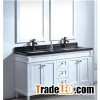 Hot White Led Light Mirror Double Sink Bathroom Vanity Cabinet