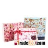 New Fashion Customized Folding Jewelry Box Window Flower Gift Box Ribbon Folding White Box For Shipp