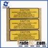 Custom Electronic Danger Warning Flammable Label Stickers For Hazard Sign Products