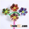 Seven Wheels Big Flowers Wedding Festival Party Decoration Ornament Plastic Outdoor Windmill Mylar P