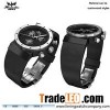 5 ATM Waterproof Stainless Steel Chronograph Quartz Women Girl Watches with Different Strap