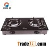 Tempered Glass Panel Classic Fire Cap Double Burner Desktop Gas Range