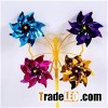 Four Wheels Big Flowers Wedding Festival Party Decoration Ornament Plastic Outdoor Windmill Mylar Pi