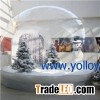 Clear Inflatable Snowman Christmas Snow Globe