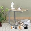 China Cheap Flat Pack Simple Furniture Living Room Rectangle Wooden And Steel Movable Sofa Tables Wi