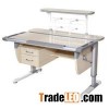 China Factory Knock-down Chipboard And Steel Children Furniture Height And Desktop Adjustable Kids E