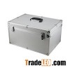 Aluminum Hard Case Silver DJ Tool Box With Internal Divider, 17.7 X 12.2 X 9.7 Inches