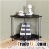 China Supplier Cheap Flat Pack Simple Furniture Living Room Fan-shaped Two-layer Wooden And Steel Co