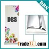 Professional Single Screen Silver Cap Broad Base Roll Up Banner Stands