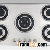 Pulse Ignition Gas Burner With S.S Brushed Panel Multi-burners Gas Stove