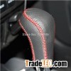 Black Genuine Leather Suede Gear Shift Knob Cover For Suzuki Jimny Swift Grand Vitara Automatic