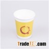 Compostable insulated paper hot cups