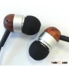 Wood type Bass Stereo On-Ear Handsfree Earbuds Factory MP3