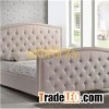 King Queen Size Fabric Upholstered Sleigh Bed  BED-F-009