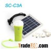 Green Yellow Blue 3W flashlight cover Solar panel lithium battery Rechargeable Led Flashlight