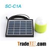Green cover solar bulb light with Mono panel 3W warm light 5m connected wires Solar Camping Light