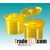 Flip Top Water Cap Cosmetic Bottles Round Shape End Caps Yellow 35-35mm YD-403