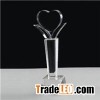 K9 Blank Glass Heart Award For Laser Engraving