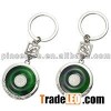 Metal Keychain With Jade