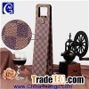 Custom Black Pu Wine Box With Handle