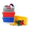 Customized pure color durable plastic toy storage box