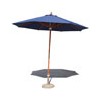 outdoor round wood patio market umbrella