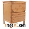 Factory bamboo bedside cabinet 2-Tier