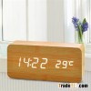 Wooden digital LED alarm clock